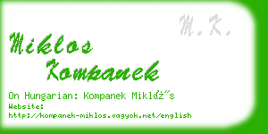 miklos kompanek business card